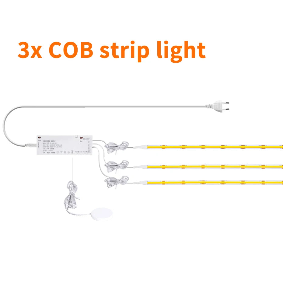 24V Under Cabinet Collection Display 320Leds COB LED Strip Light