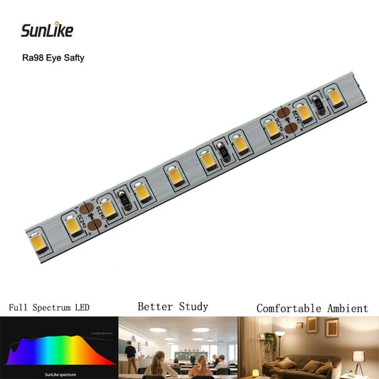 CRI 98+  Sunlike Full Spectrum 12V 24V LED Strip Light