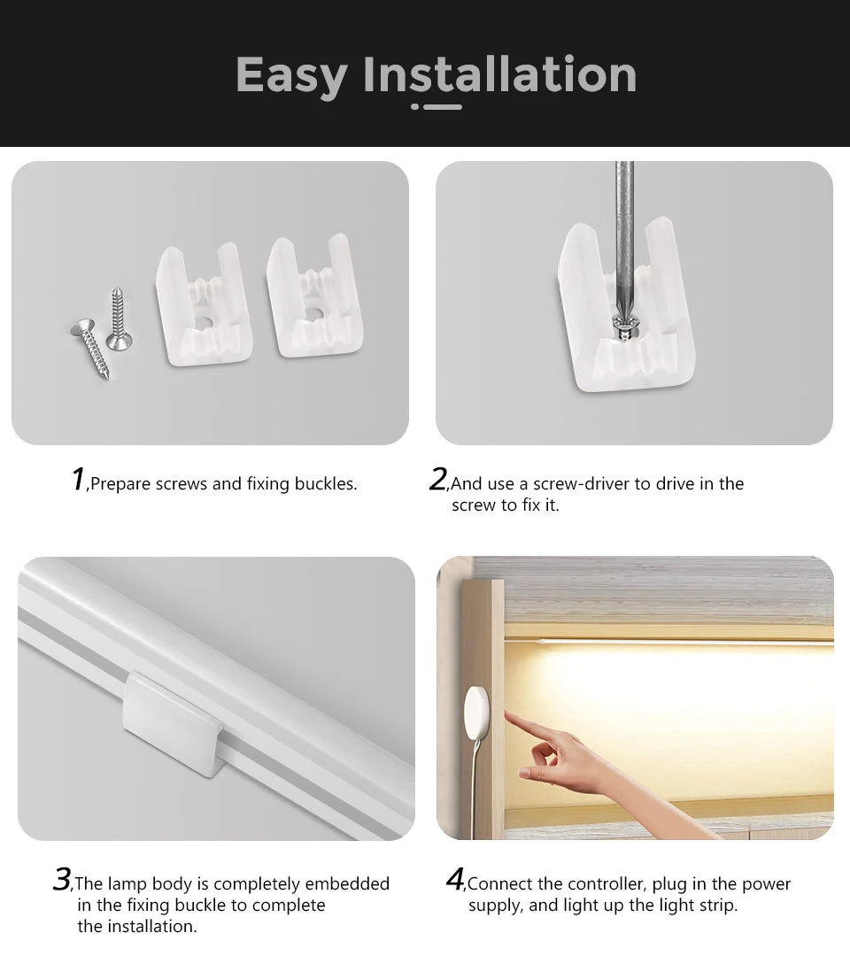 Hand Scan Sensor and Touch Dimmer Switch LED Strip Neon Lamp