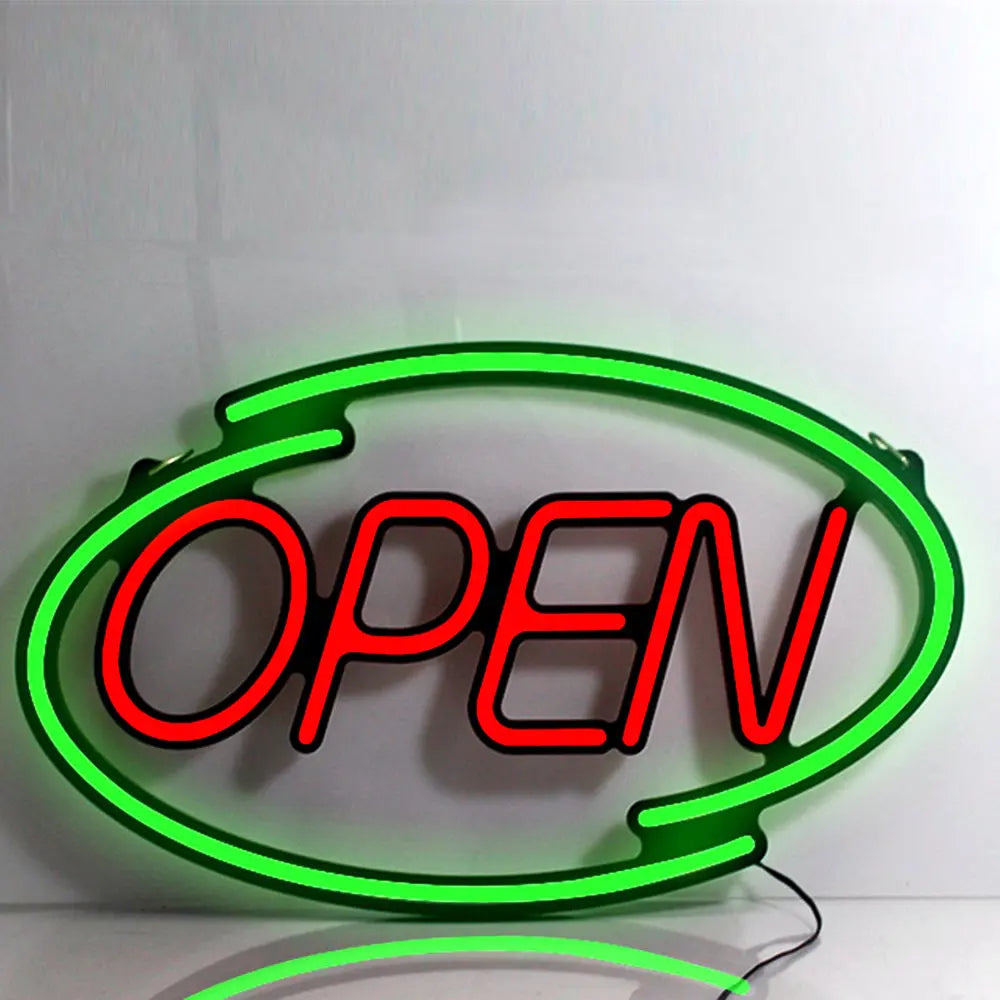 OPEN Neon Sign 20x9 Inches Ultra Bright Multiple Light AD Sign