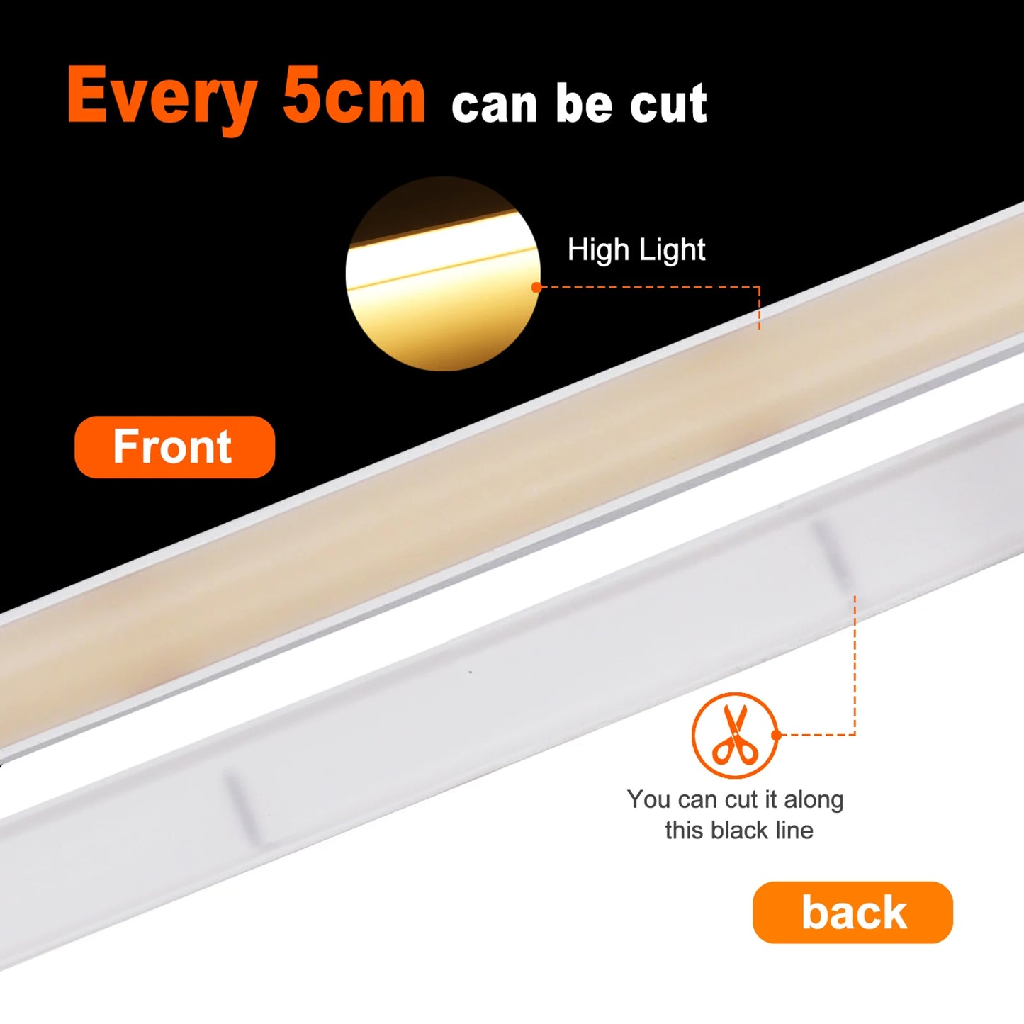 Waterproof COB LED Strip Light 12V 24V Flexible LED Neon Light