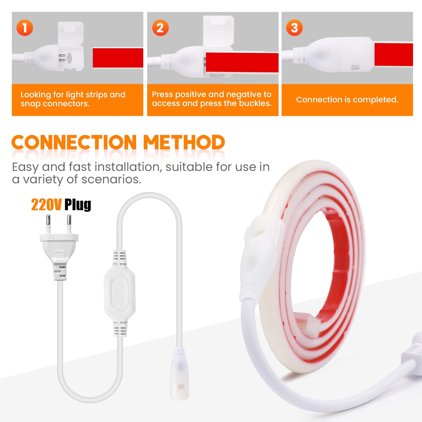 220V Dimmable Flexible Adhesive Tape for Home Garden Lighting