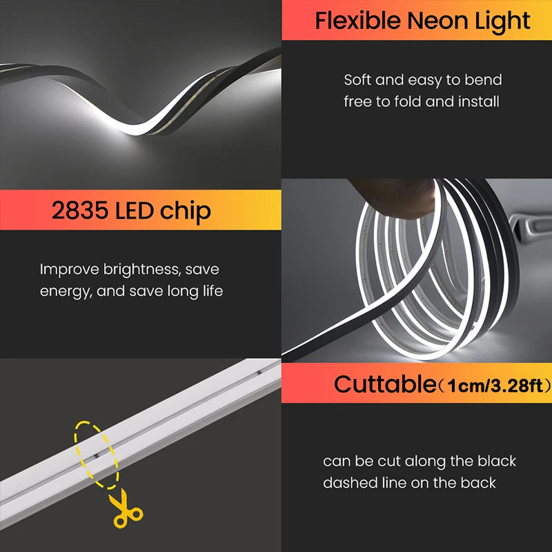 Battery Powered Led Strip Flexible Neon LED Strip Lights