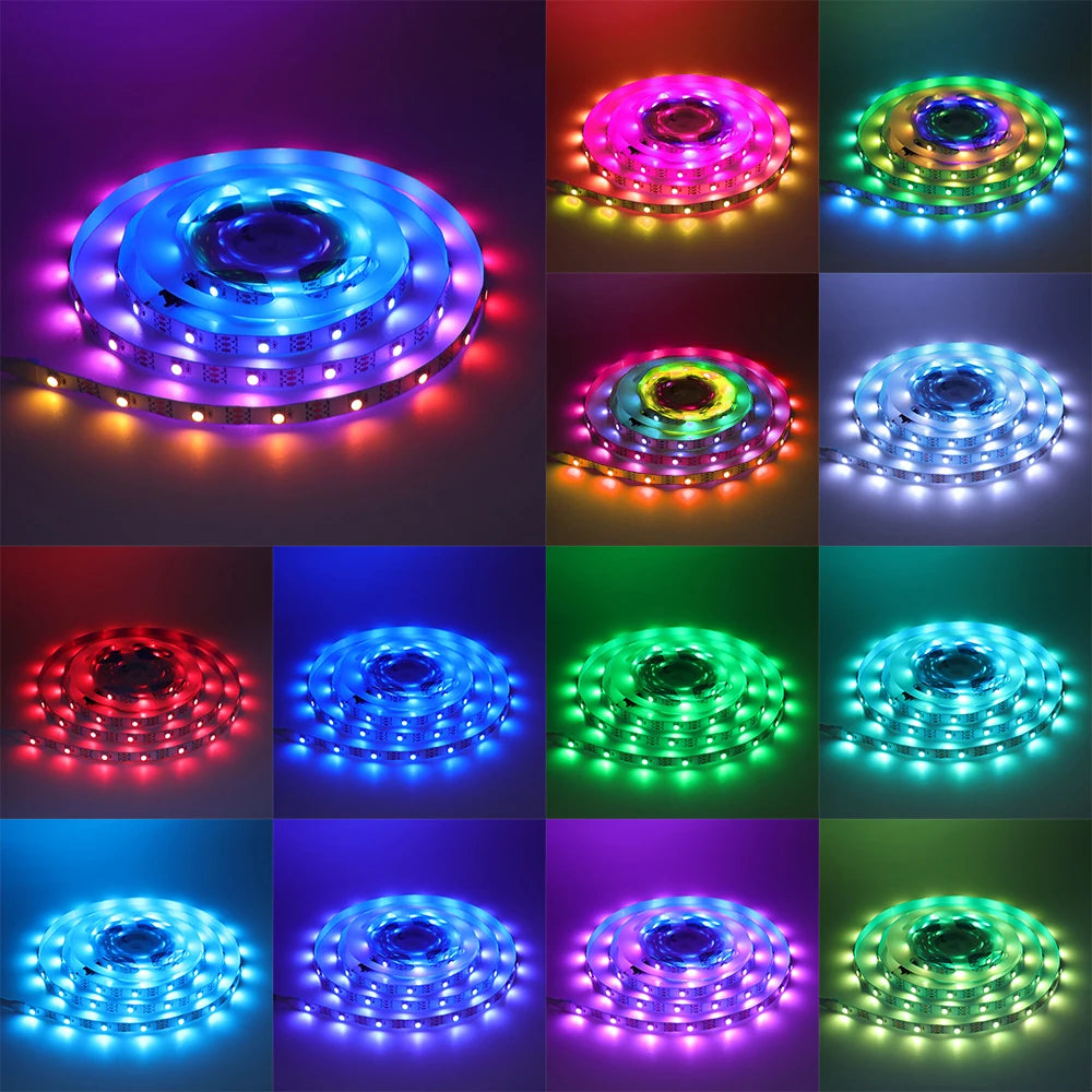 WS2811 WS2812B 5050 RGB LED Strip Light 30/60LEDs/m Smart