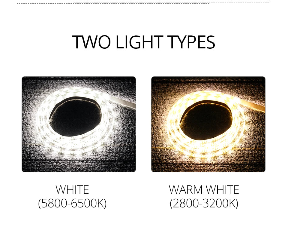 1-5m PIR Motion Sensor LED Strip Lights IP65 Waterproof DC