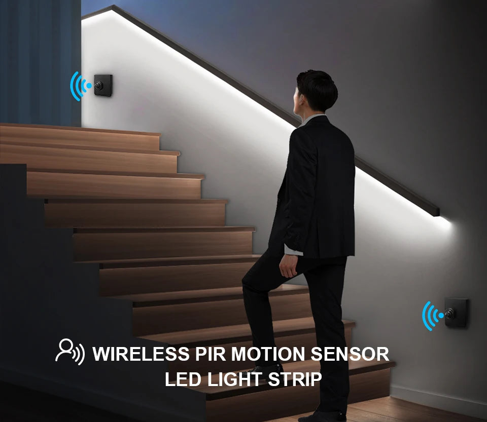 10M 5M 2M Two PIR Motion Sensor Switch 24V Neon LED Strip Light