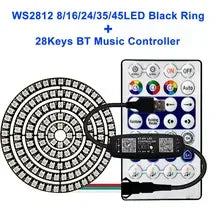 USB RGB Led Ring WS2812B With 28Keys BT Music Controlle