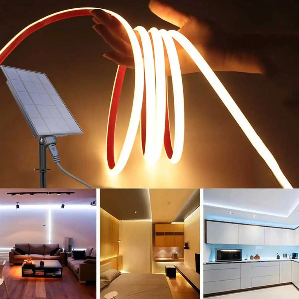 Solar Strip Ligh 24V COB Solar Neon Light Strips Waterproof