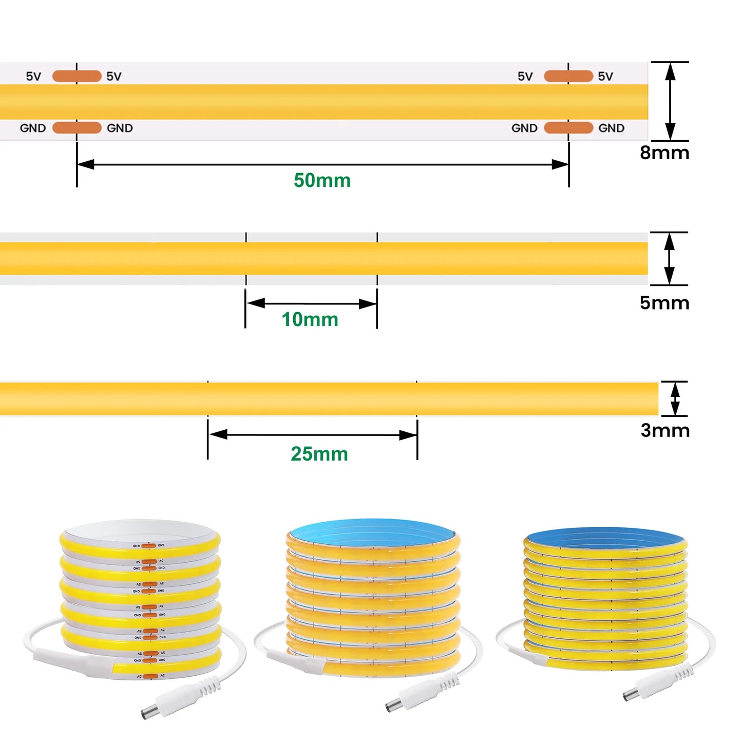 DC 5V USB Motion Sensor LED Strip Light Flexible COB Lights