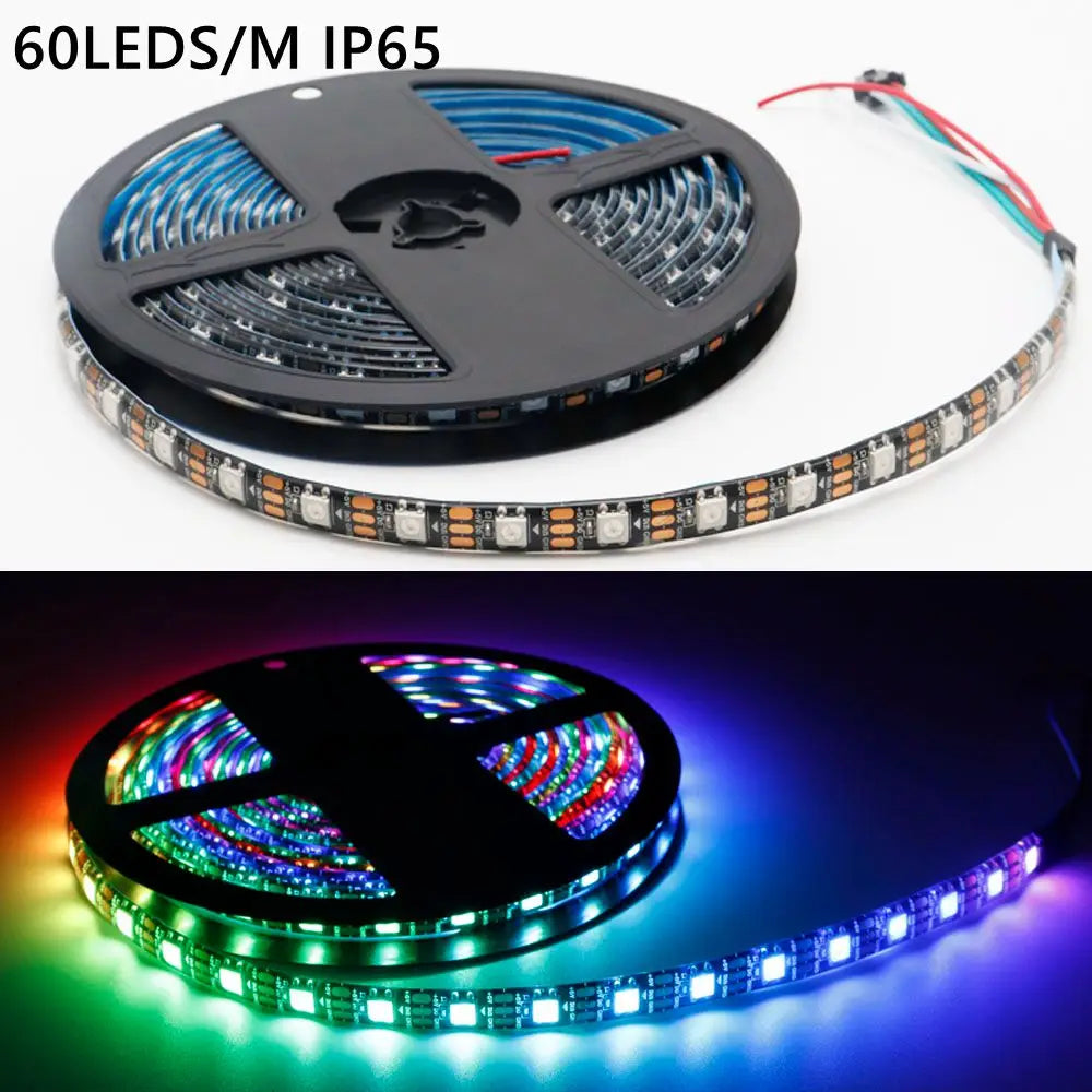 DC5V WS2812B Led Strip light 30/60/74/96/144leds/m Individually