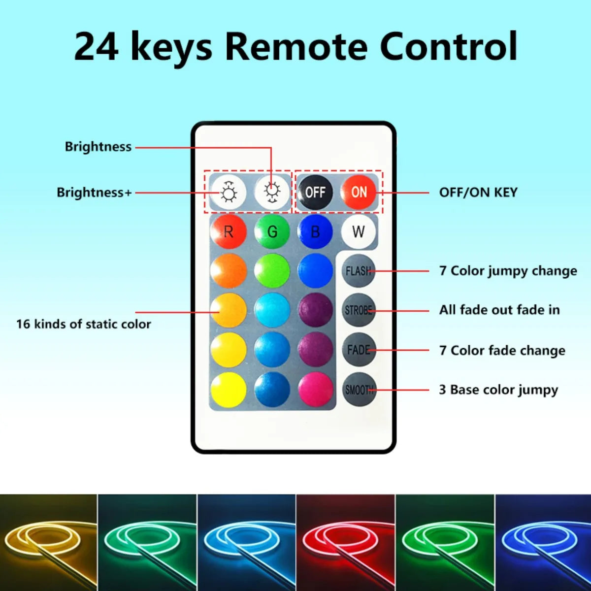 5V RGB neon light with bluetooth remote control and APP