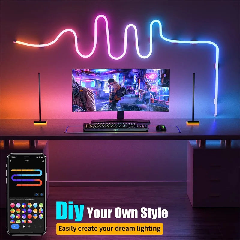 TUYA Neon LED Strip Lights 12-24V 84LEDs/M Silicone Neon Rope Light