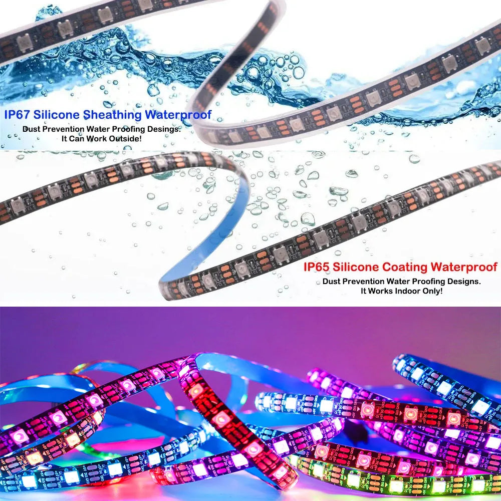 WS2812B DC5V Individually Addressable 5050 RGB Led Strip