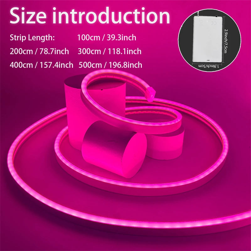 Battery Powered Led Strip Flexible Neon LED Strip Lights