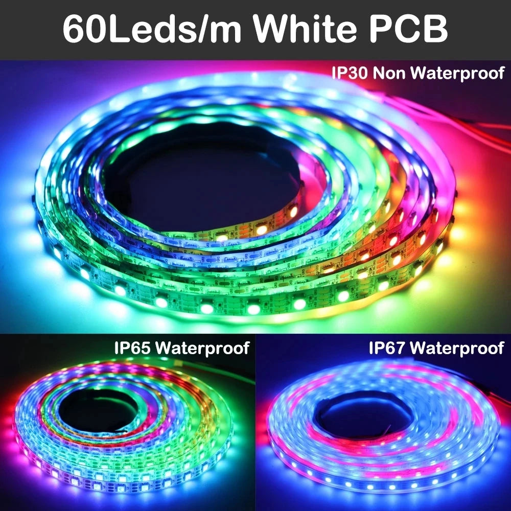 WS2812B DC5V Individually Addressable 5050 RGB Led Strip