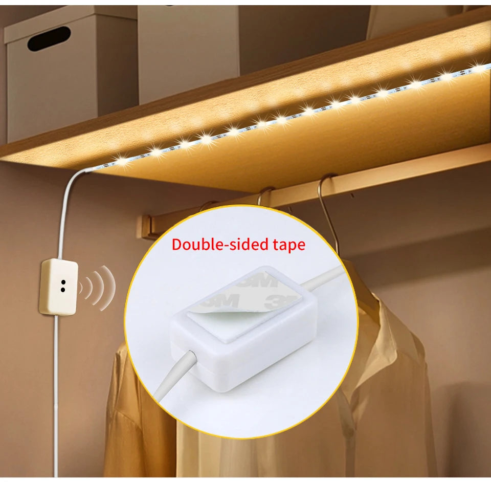 1M/2M/3M/5M/10M DC 5V USB LED Light Strip Hand Sweep