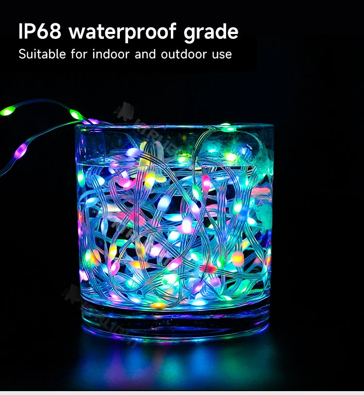 Transparent Wire 5V 3PIN WS2811 LED String Lights
