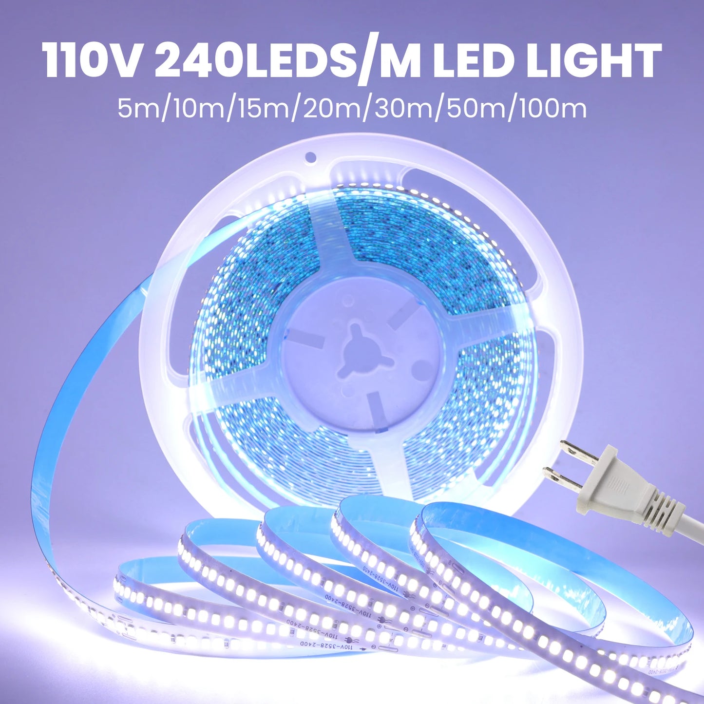 LED Strip Lights 220V 110V with EU US Plug High Bright