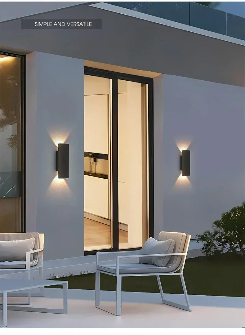 Outdoor Waterproof Wall Lamps Strip Aluminum Wall Lights