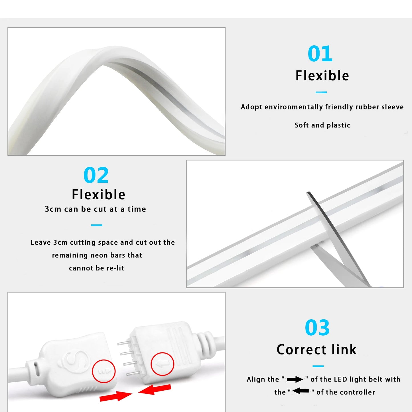 12/24V EU plug WiFi RGB Neon LED Strip Lighting