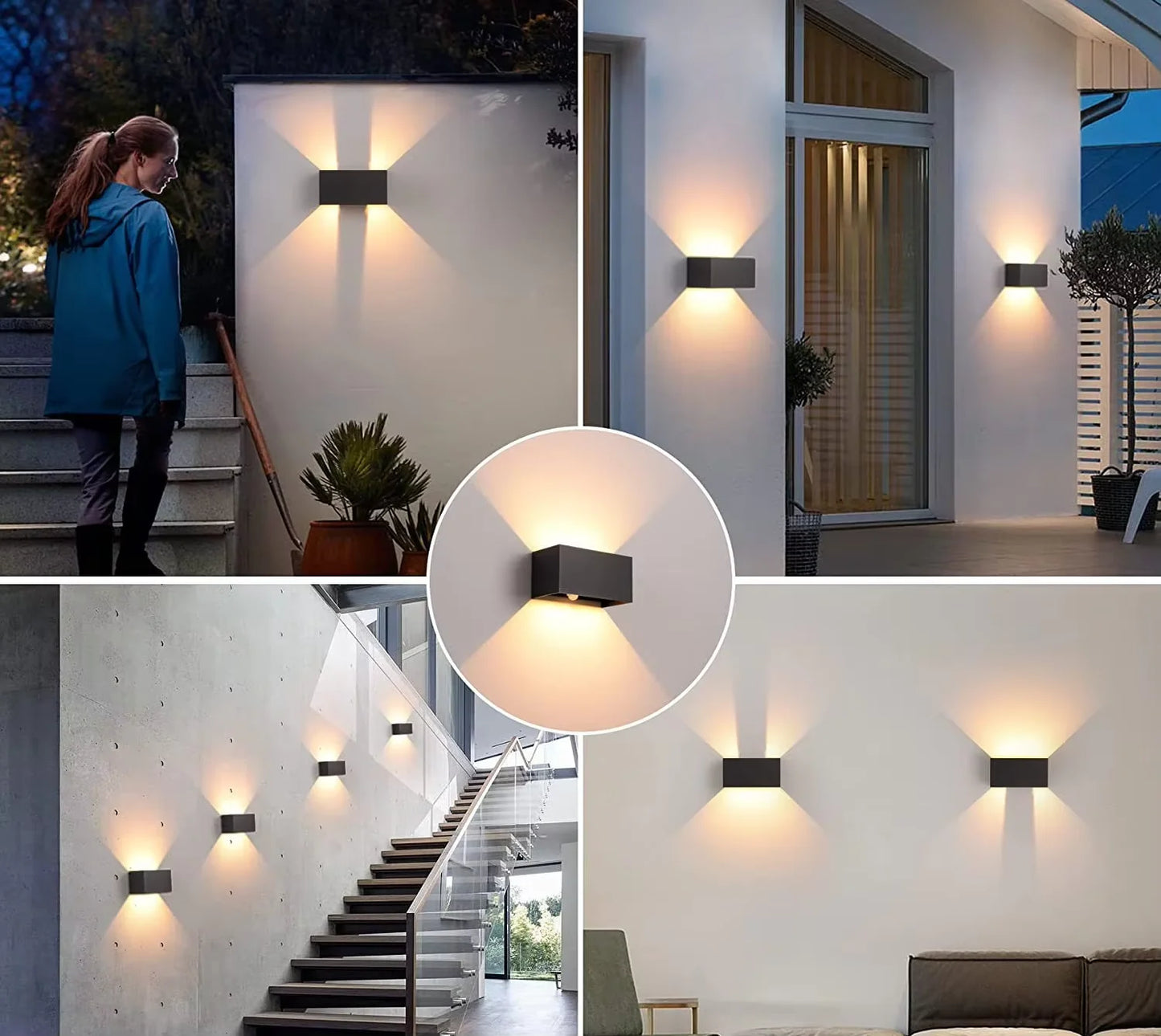 IP65 Sensor LED Wall Lamp 24W Outdoor Motion Sconce