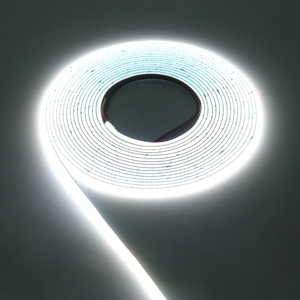 DC 5V 12V 24V COB LED Strip 320 384 480 528LEDs/m High Density