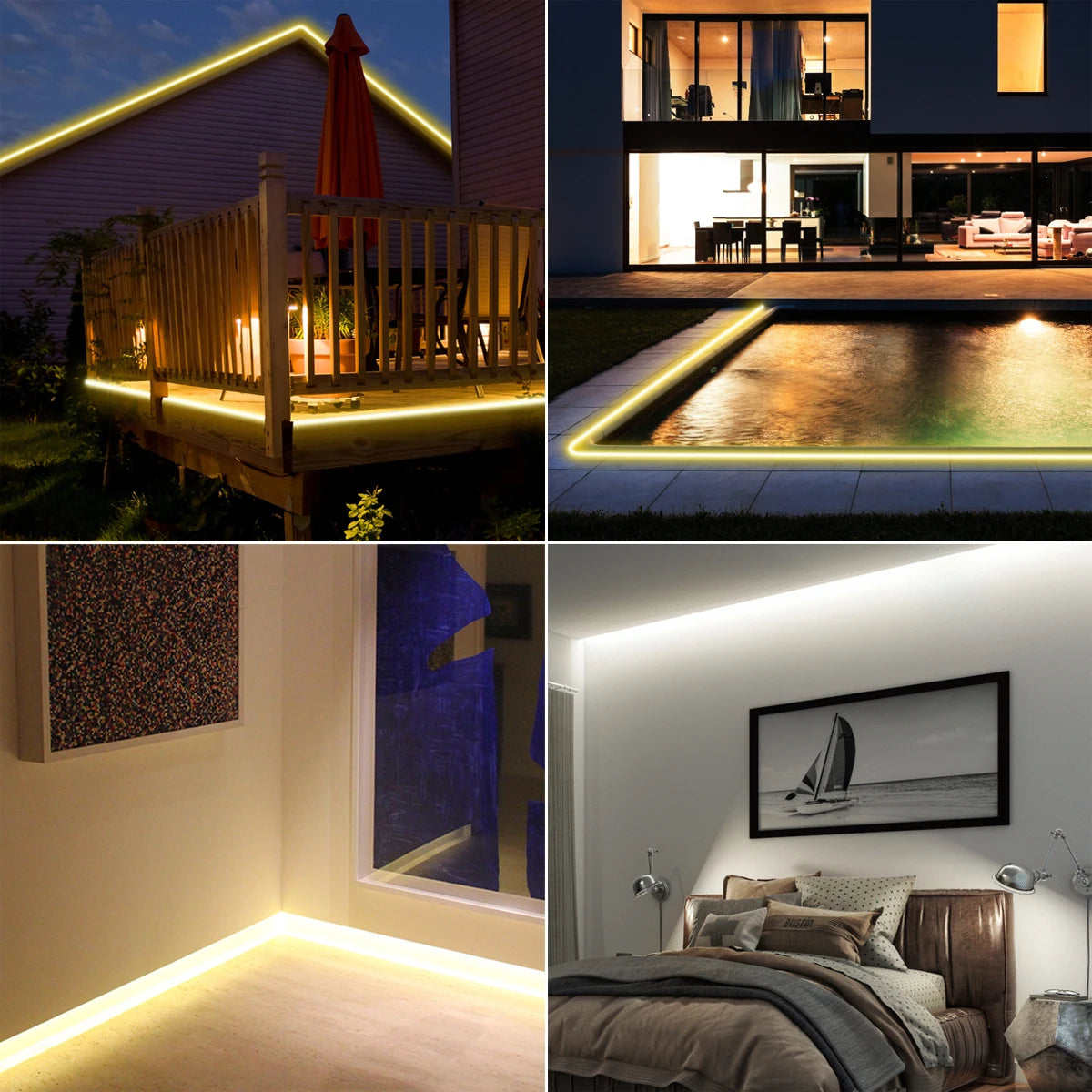 110V 220V Cob LED Strip Light Super Bright waterproof