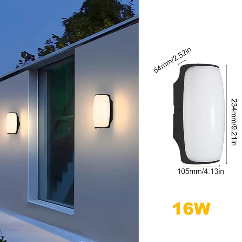 Led Outdoor Wall Light Waterproof IP66 Motion Sensor Led Outdoor