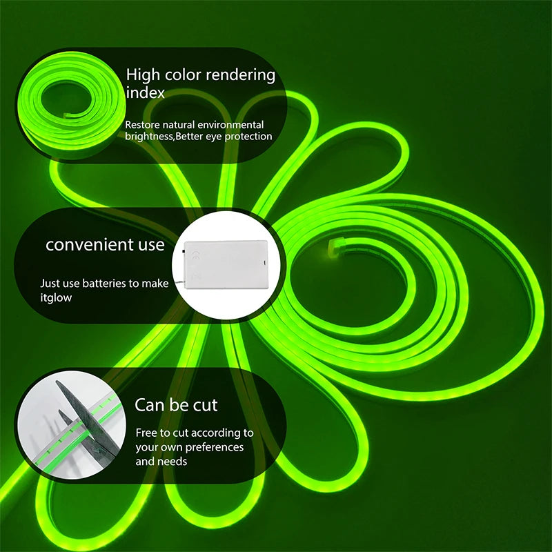 Battery Powered Led Strip Flexible Neon LED Strip Lights
