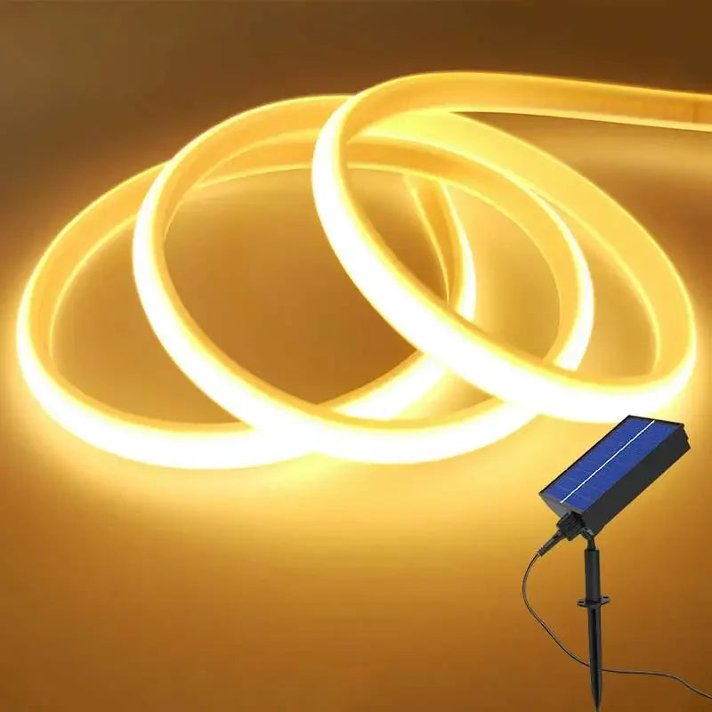2400mAh COB Solar Neon Light Strips DC 24V Flexible Lights