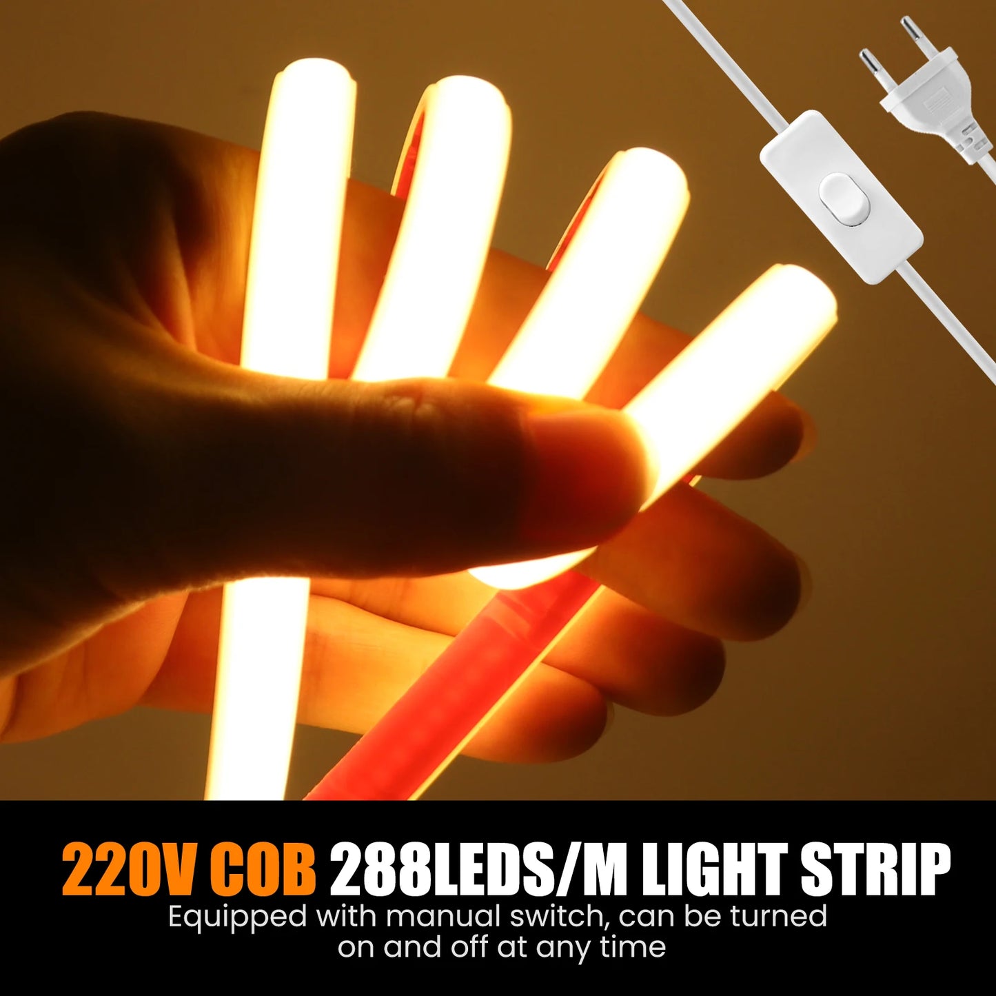 220V Dimmable Flexible Adhesive Tape for Home Garden Lighting