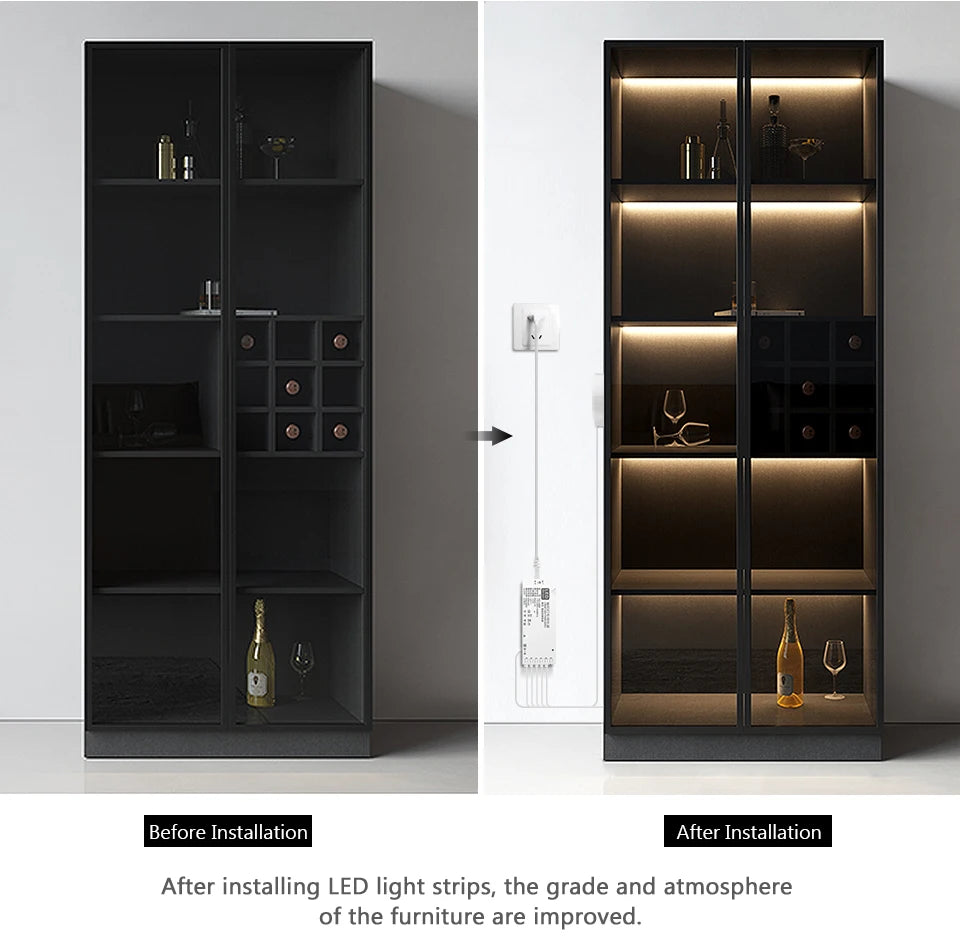 Under Cabinet Collection Display COB LED Strip Light Touch Sensor
