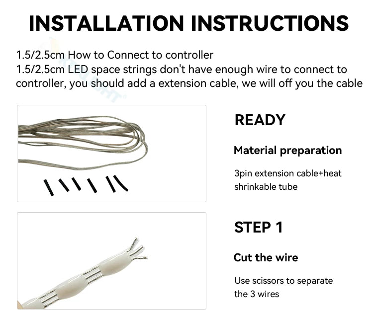 Transparent Wire 5V 3PIN WS2811 LED String Lights