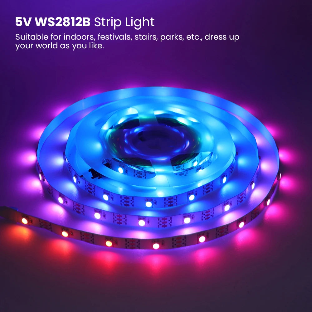 WS2811 WS2812B 5050 RGB LED Strip Light 30/60LEDs/m Smart