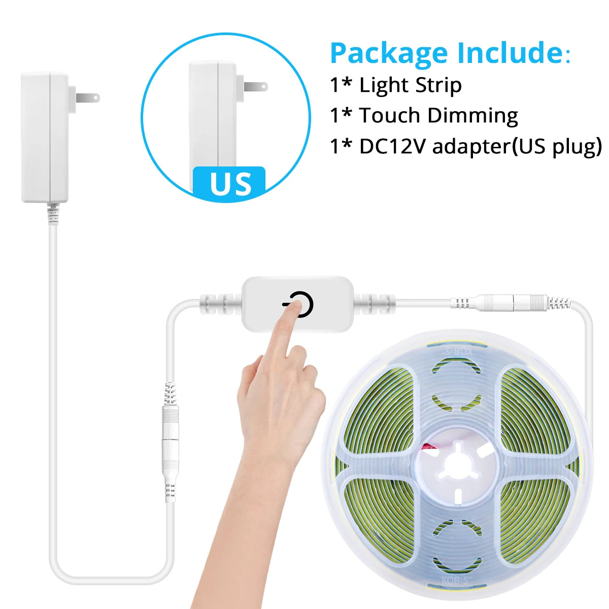 Flexible Adhesive Backing Led Light Strip with Power Supply