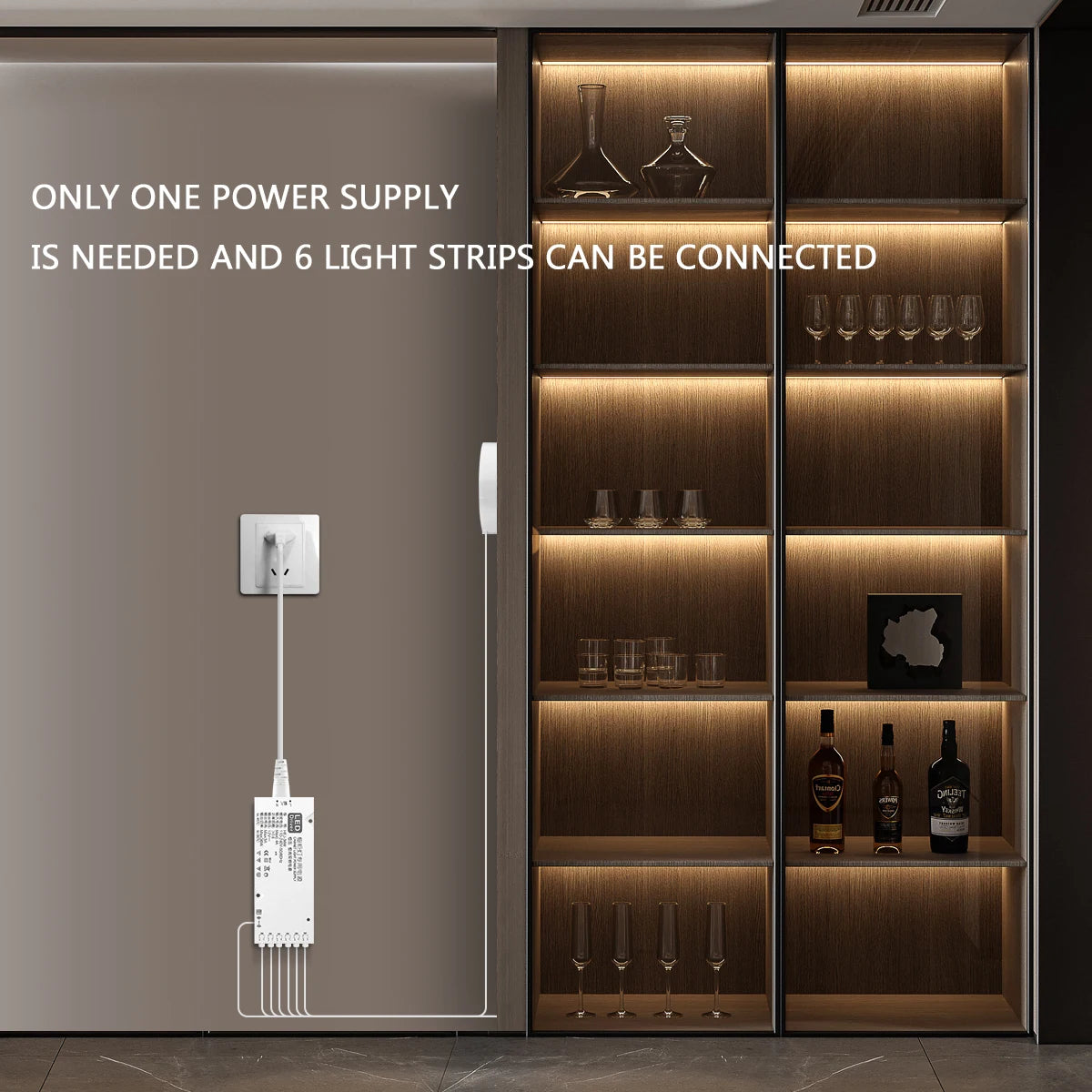 Under Cabinet Collection Display COB LED Strip Light Touch Sensor