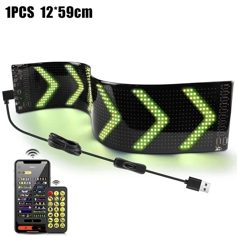1-2 Pieces Devil‘s Eye LED Car Windshield Animation Screen Light