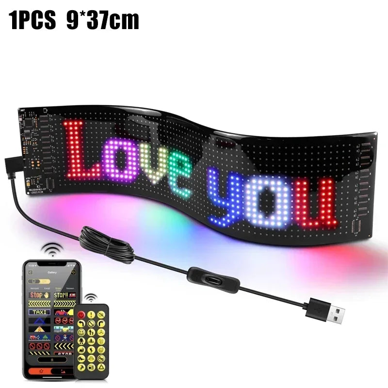 1-2 Pieces Devil‘s Eye LED Car Windshield Screen Animation Screen Light
