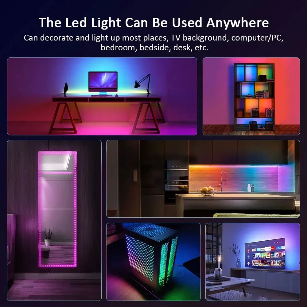 LED Strip RGB WS2812b Bluetooth App Remote Control Chasing