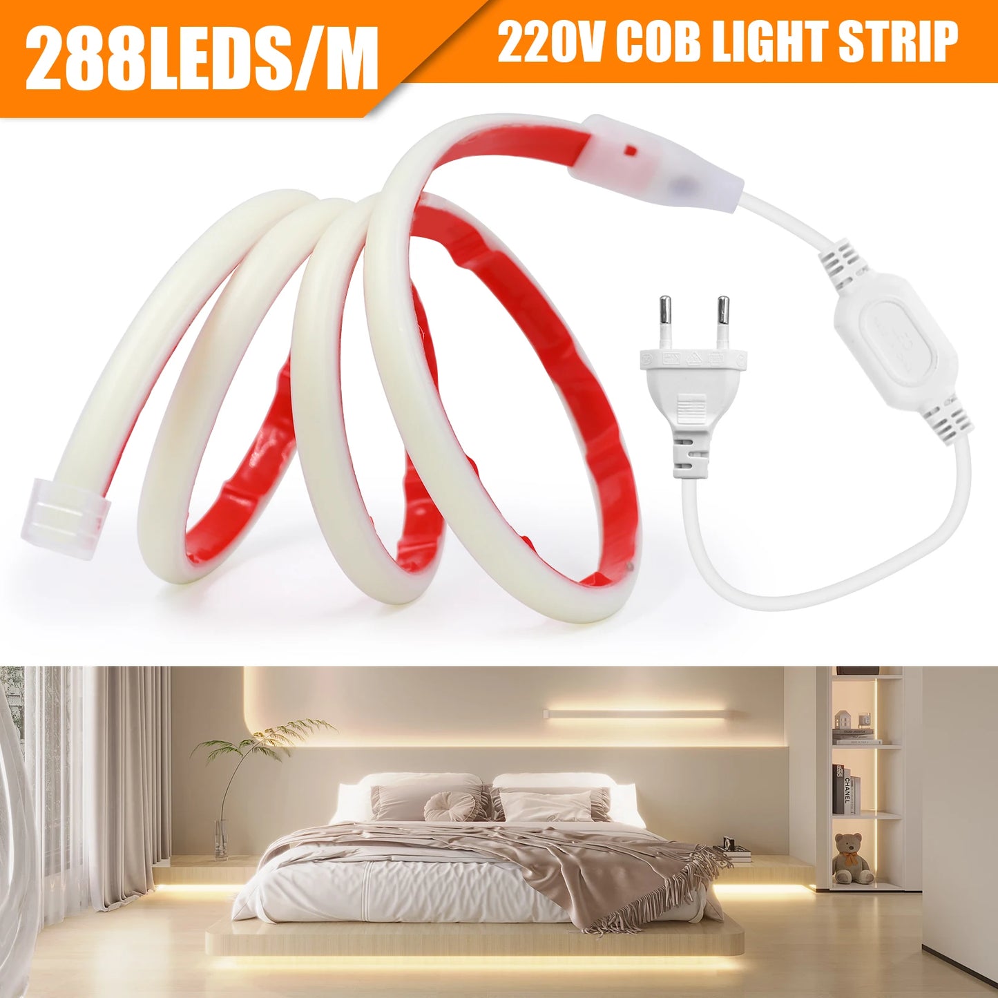 220V Dimmable Flexible Adhesive Tape for Home Garden Lighting
