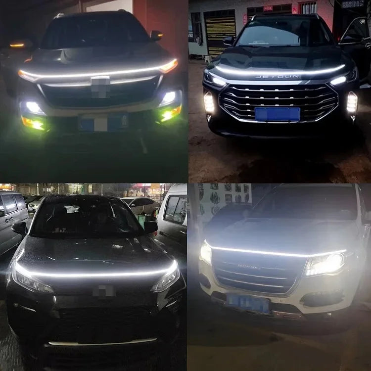 LED Yellow White Car Daytime Running Light Strip