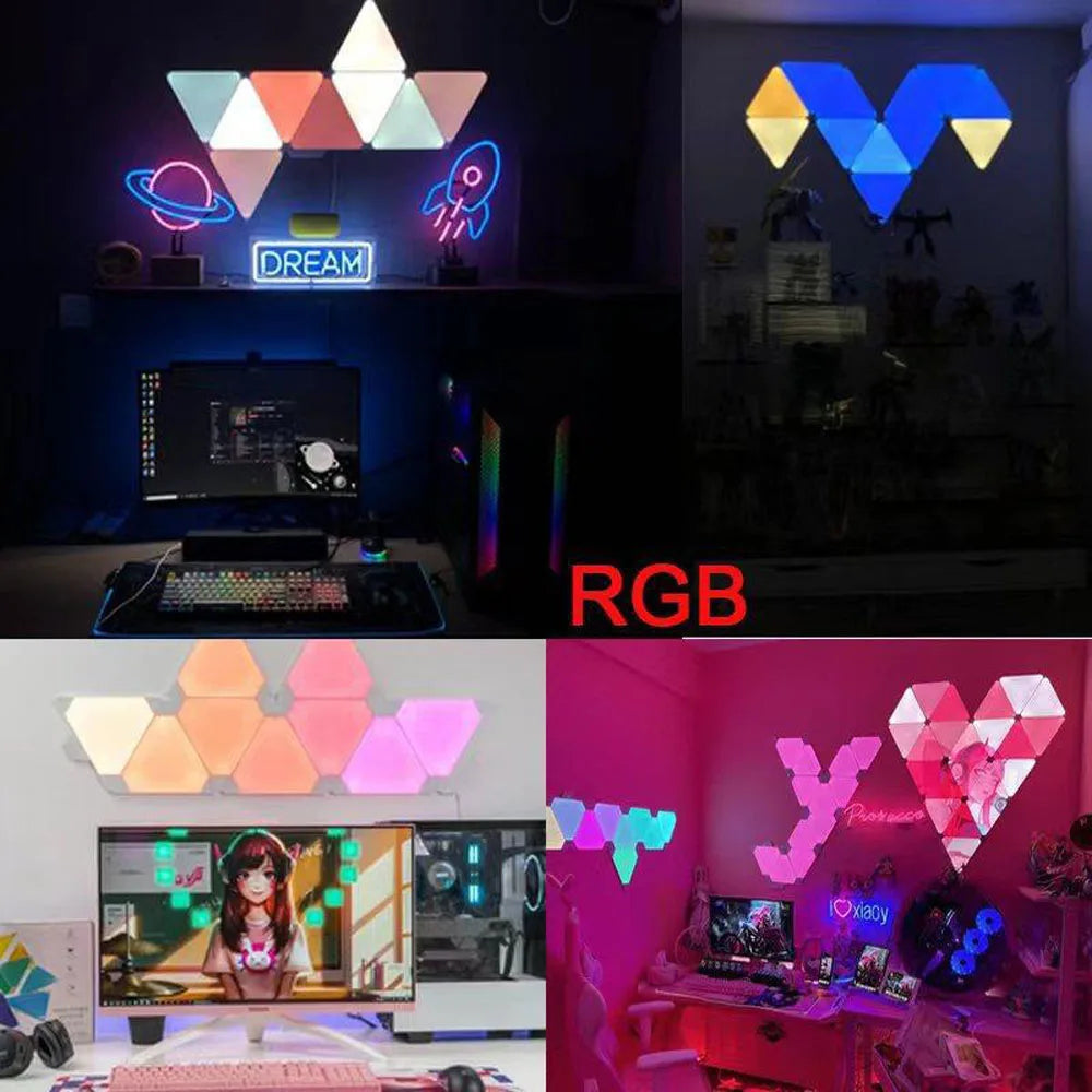 WIFI Bluetooth 5V USB Triangle Lamps Quantum LED Night Light