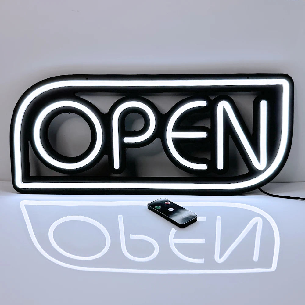 OPEN Neon Sign 20x9 Inches Ultra Bright Multiple Light AD Sign