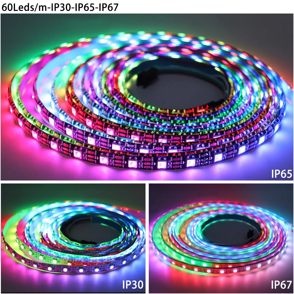 WS2812B DC5V 30/60/74/96/144leds/m Led Strip light