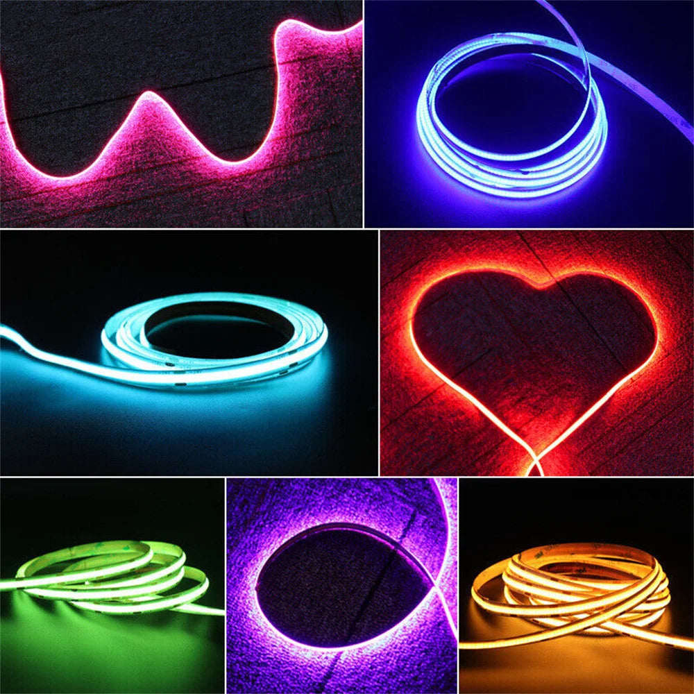 5V USB RGB COB Strip 576Leds/M Color Changing LED Strip Lights