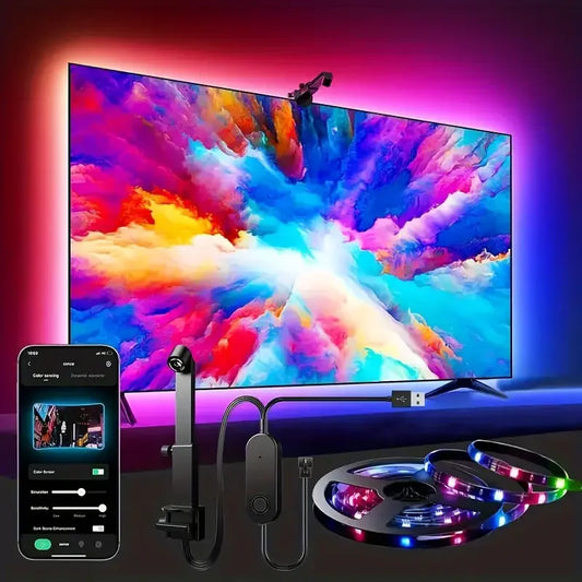TV Led Backlight RGBIC LED Strip Lights with Camera Sensor