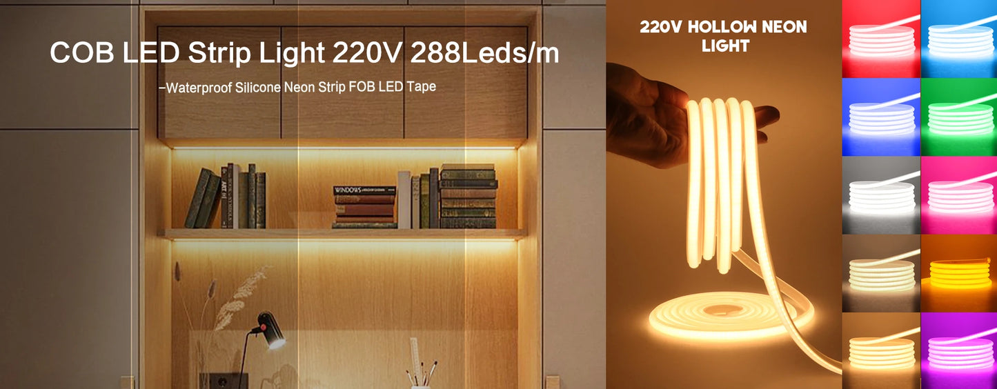 220V Dimmable Flexible Adhesive Tape for Home Garden Lighting