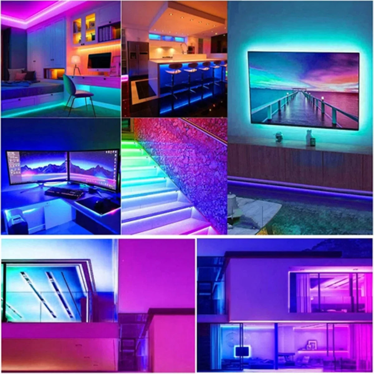 5050 RGB LED strip light with 44 keys remote control light strip