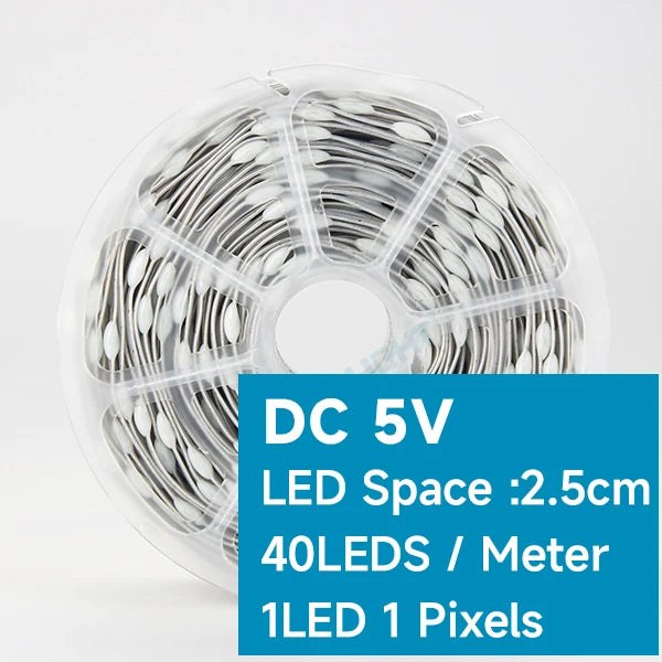 Transparent Wire 5V 3PIN WS2811 LED String Lights