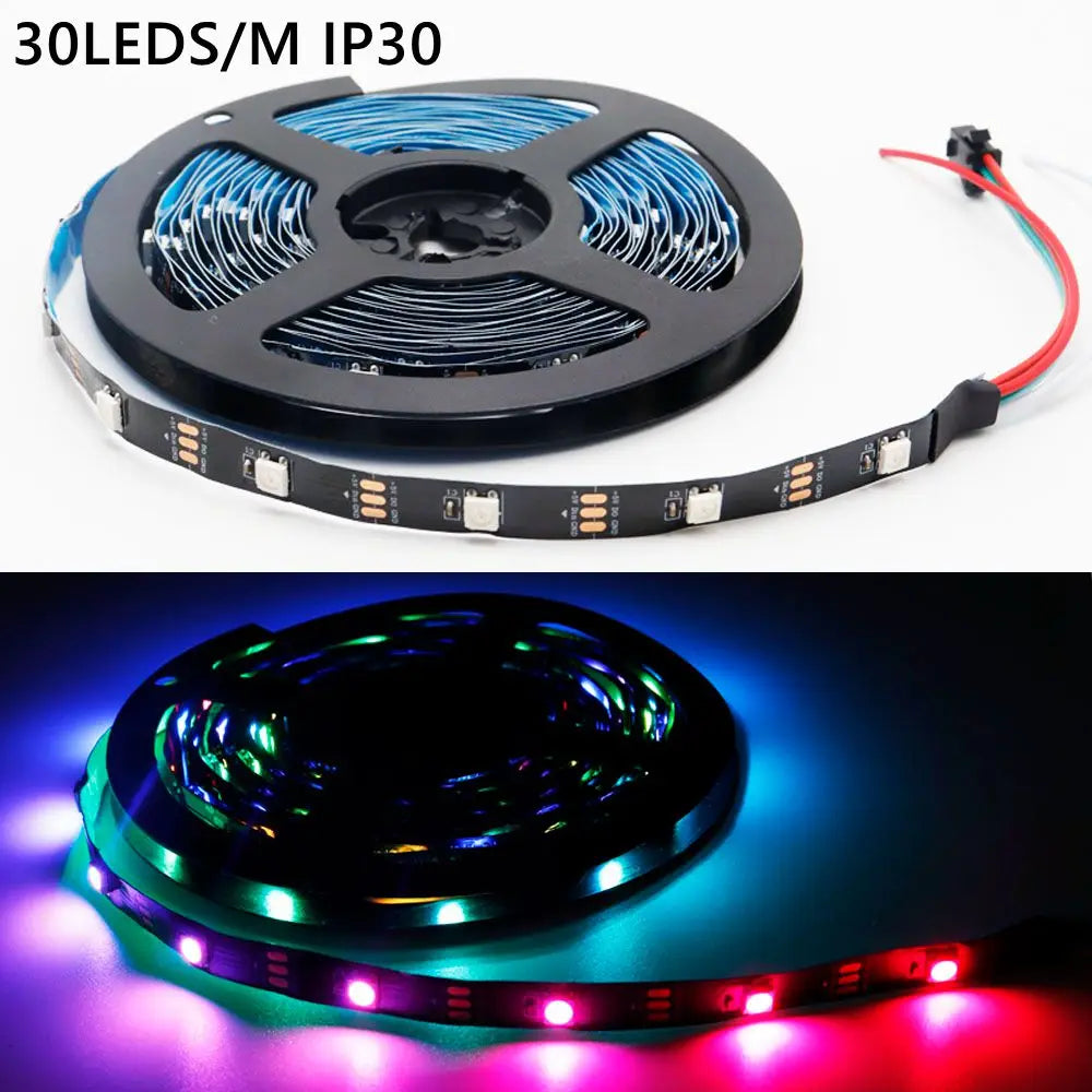 DC5V WS2812B Led Strip light 30/60/74/96/144leds/m Individually